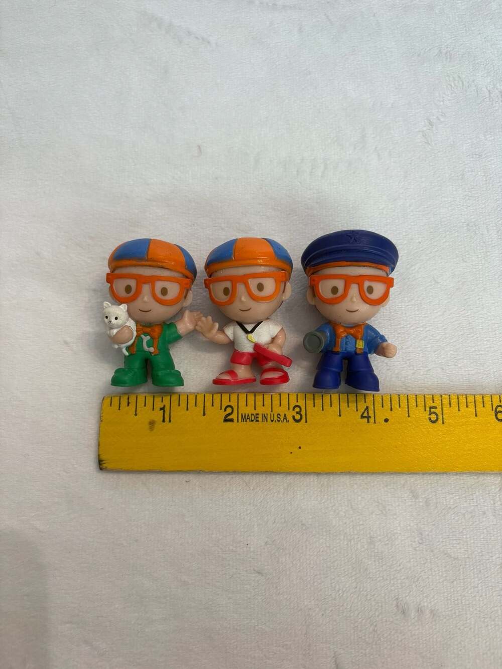 Blippi Mini Heroes Squishy Figures 3-Piece Lot (Vet, Lifeguard, Police Officer)